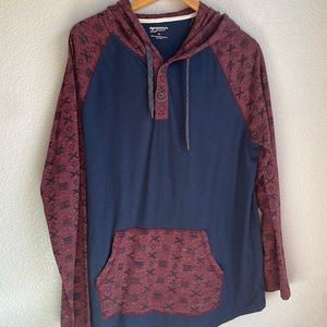 Arizona Blue and Maroon Tribal Print Sweatshirt